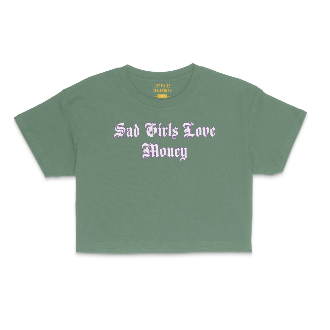 Sad Girlz Love Money Crop Top Tee